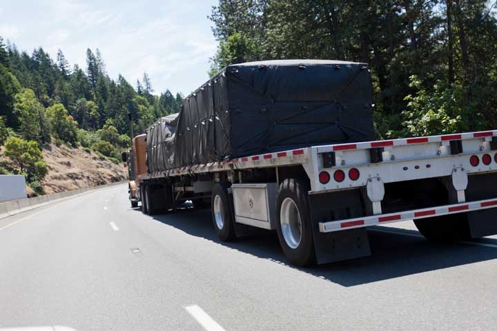 Flat Bed Truck and Trailer Tarp Covered