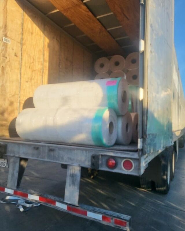 Construction Fabric waiting to be unloaded in CA.  #dryvanloads
